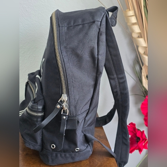 $2000 MARC JACOBS Backpack Rucksack Black White Women Large Nylon Authentic - Picture 5 of 16
